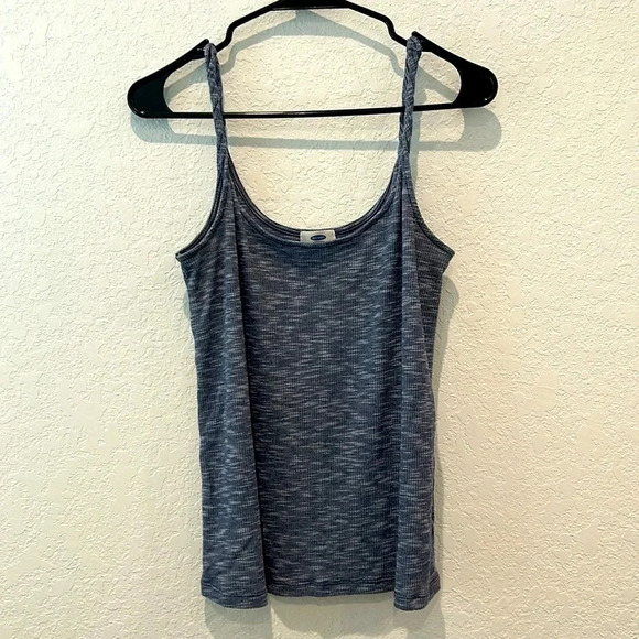 Old Navy Tops - Old Navy Ribbed Tank Top Twisted Straps Blue